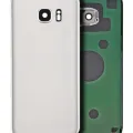 Back Cover Glass With Camera Lens For Samsung Galaxy S7 (No Logo) (Aftermarket Plus) (White)