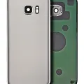 Back Cover Glass With Camera Lens For Samsung Galaxy S7 (No Logo) (Aftermarket Plus) (White)