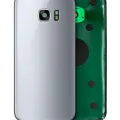 Back Cover Glass With Camera Lens For Samsung Galaxy S7 (No Logo) (Aftermarket Plus) (Silver)