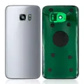 Back Cover Glass With Camera Lens For Samsung Galaxy S7 (No Logo) (Aftermarket Plus) (Silver)