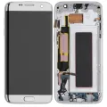 OLED Assembly With Frame For Samsung Galaxy S7 Edge (All US Models) (Used OEM Pull: Grade B/C) (Silver)
