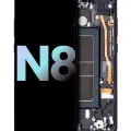 OLED Assembly With Frame For Samsung Galaxy Note 8 (Service Pack) (Midnight Black)