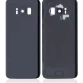 Back Cover Glass With Camera Lens For Samsung Galaxy S8 (No Logo) (Aftermarket Plus) (Midnight Black)