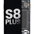 OLED Assembly With Frame For Samsung Galaxy S8 Plus (Used OEM Pull: Grade B/C) (Midnight Black)