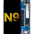 OLED Assembly With Frame For Samsung Galaxy Note 9 (Refurbished) (Ocean Blue)