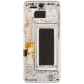 OLED Assembly With Frame For Samsung Galaxy S8 (Refurbished) (Arctic Silver)
