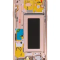 Дисплейний модуль OLED з рамкою для Samsung Galaxy S9 (Service Pack) (Sunrise Gold)