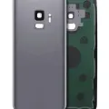 Back Cover Glass With Camera Lens For Samsung Galaxy S9 (No Logo) (Aftermarket Plus) (Titanium Gray)