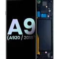 OLED Assembly With Frame For Samsung Galaxy A9 (A920 / 2018) (Service Pack) (Black)