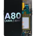 OLED Assembly With Frame For Samsung Galaxy A80 (A805 / 2019) (Service Pack) (Phantom Black)