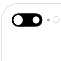 Back Camera Lens (Glass Only) With Adhesive For iPhone 7 Plus / 8 Plus (Real Sapphire) (Premium) (All Colors) (10 Pack)