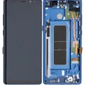 OLED Assembly With Frame For Samsung Galaxy Note 8 (Aftermarket Plus) (Deep sea Blue)
