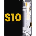 OLED Assembly With Frame For Samsung Galaxy S10 (Refurbished) (Prism / Ceramic Black)