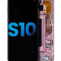 LCD Assembly With Frame (Without Fingerprint Sensor) For Samsung Galaxy S10 (Aftermarket Plus: TFT) (Flamingo Pink)