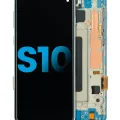 LCD Assembly With Frame (Without Fingerprint Sensor) For Samsung Galaxy S10 (Aftermarket Plus: TFT) (Prism Blue)