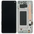 LCD Assembly With Frame (Without Fingerprint Sensor) For Samsung Galaxy S10 (Aftermarket Plus: TFT) (Prism White)