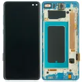 LCD Assembly With Frame (Without Fingerprint Sensor) For Samsung Galaxy S10 Plus (Aftermarket Plus: TFT) (Prism Blue)
