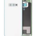Back Cover Glass With Camera Lens For Samsung Galaxy S10e (No Logo) (Aftermarket Plus) (Prism White)