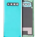 Back Cover Glass With Camera Lens For Samsung Galaxy S10 (No Logo) (Aftermarket Plus) (Prism Green)