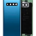 Back Cover Glass With Camera Lens For Samsung Galaxy S10 (No Logo) (Aftermarket Plus) (Prism Blue)