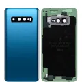 Back Cover Glass With Camera Lens For Samsung Galaxy S10 (No Logo) (Aftermarket Plus) (Prism Blue)