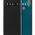 Back Cover Glass With Camera Lens For Samsung Galaxy S10 5G (No Logo) (Aftermarket Plus) (Prism Black)