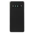 Back Cover Glass With Camera Lens For Samsung Galaxy S10 5G (No Logo) (Aftermarket Plus) (Prism Black)