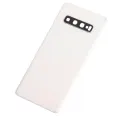 Back Cover Glass With Camera Lens For Samsung Galaxy S10 (No Logo) (Aftermarket Plus) (Prism White)
