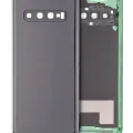 Задня кришка зі склом камери для Samsung Galaxy S10 (No Logo) (Aftermarket Plus) (Prism Black)