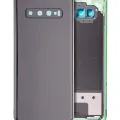 Back Cover Glass With Camera Lens For Samsung Galaxy S10 Plus (Service Pack) (Prism Black)