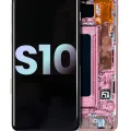 OLED Assembly With Frame For Samsung Galaxy S10 (Service Pack) (Flamingo Pink)