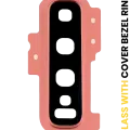 Back Camera Lens With Cover Bezel Ring For Samsung Galaxy S10 Plus (Pink)