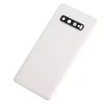 Back Cover Glass With Camera Lens For Samsung Galaxy S10 Plus (No Logo) (Aftermarket Plus) (Prism White)