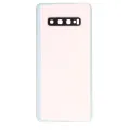 Back Cover Glass With Camera Lens For Samsung Galaxy S10 Plus (No Logo) (Aftermarket Plus) (Prism White)