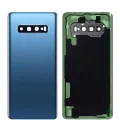 Back Cover Glass With Camera Lens For Samsung Galaxy S10 Plus (No Logo) (Aftermarket Plus) (Prism Blue)