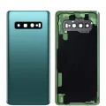 Back Cover Glass With Camera Lens For Samsung Galaxy S10 Plus (No Logo) (Aftermarket Plus) (Prism Green)