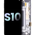 OLED Assembly With Frame For Samsung Galaxy S10 (Service Pack) (Prism / Ceramic Black)