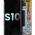 OLED Assembly With Frame For Samsung Galaxy S10 (Service Pack) (Prism Blue)