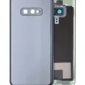 Back Cover Glass With Camera Lens For Samsung Galaxy S10e (No Logo) (Aftermarket Plus) (Prism Black)