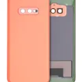 Back Cover Glass With Camera Lens For Samsung Galaxy S10e (No Logo) (Aftermarket Plus) (Flamingo Pink)