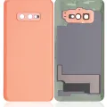 Back Cover Glass With Camera Lens For Samsung Galaxy S10e (No Logo) (Aftermarket Plus) (Flamingo Pink)