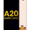 OLED Assembly Without Frame For Samsung Galaxy A20 (A205 / 2019) (All Models) (Refurbished) (All Colors)