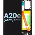 Дисплейний модуль (LCD) з рамкою для Samsung Galaxy A20e (A202 / 2019) (Service Pack) (всі кольори)