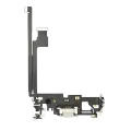 Charging Port Flex Cable For iPhone 12 Pro Max (Used OEM Pull) (Silver)