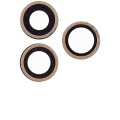 Back Camera Lens (Glass Only) With Adhesive For iPhone 12 Pro Max (3 Piece Set) (Real Sapphire) (Premium) (10 Pack)