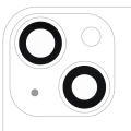 Back Camera Lens (Glass Only) With Adhesive For iPhone 13 / 13 Mini (2 Piece Set) (Real Sapphire) (Premium) (10 Pack)