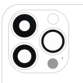 Back Camera Lens (Glass Only) With Adhesive For iPhone 13 Pro / 13 Pro Max (3 Piece Set) (Real Sapphire) (Premium) (10 Pack)