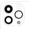 Скло камери (лише скло) з проклейкою для iPhone 14 Pro/14 Pro Max (3 шт) (Real Sapphire) (Premium) (10 уп)