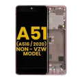 OLED Assembly With Frame For Samsung Galaxy A51 5G (A516 / 2020) (Non-Verizon 5G UW Frame) (Refurbished) (Prism Cube Pink)