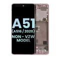 OLED Assembly With Frame For Samsung Galaxy A51 5G (A516 / 2020) (Non-Verizon 5G UW Frame) (Service Pack) (Prism Cube Pink)